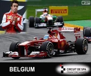 Puzzle Φερνάντο Αλόνσο - Ferrari - 2013 βελγικό Γκραν Πρι, 2º ταξινομούνται